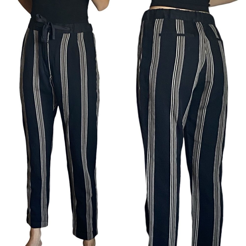 NWT Closed Vigo Blue Dress Pants Stripped Straight Leg Size 28